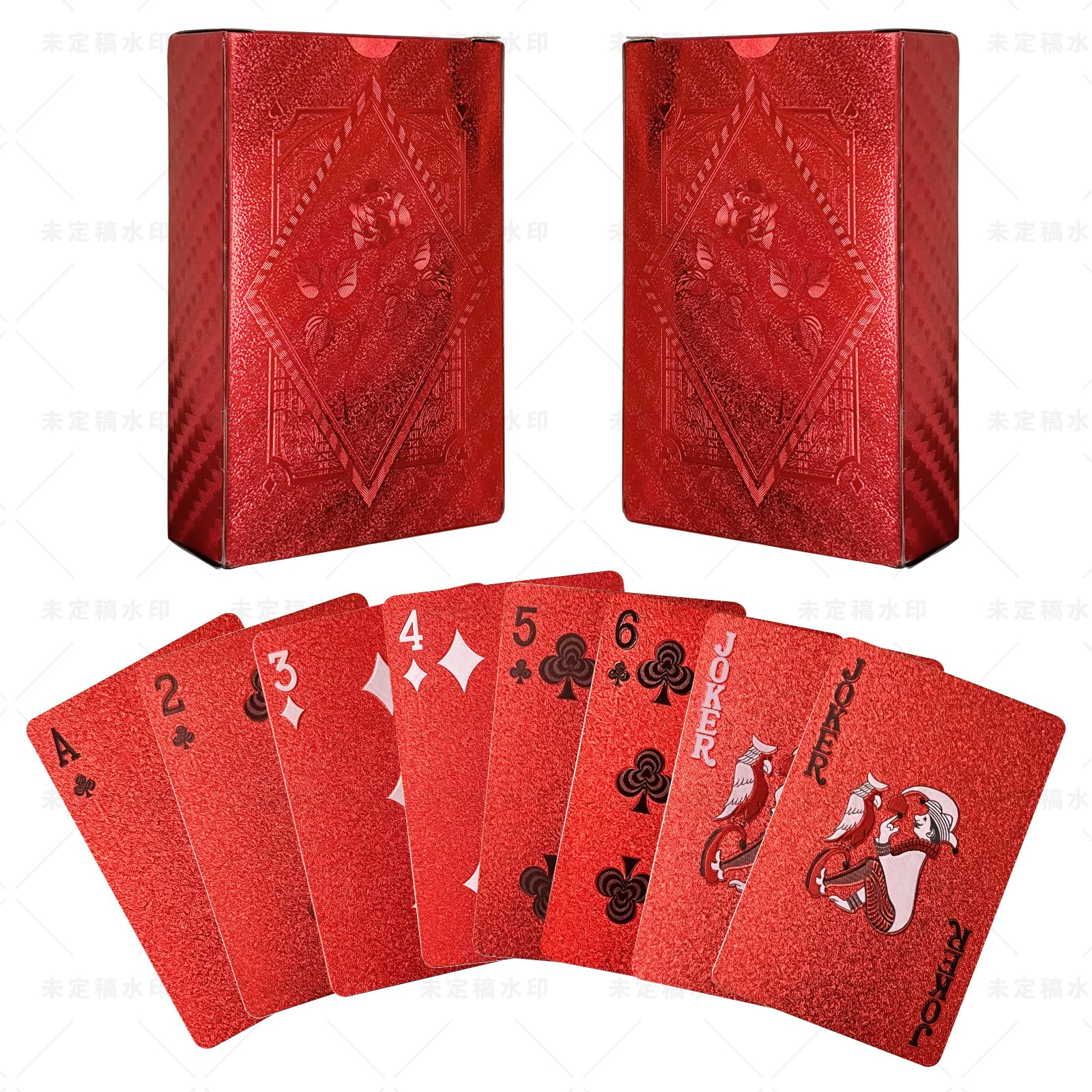 Huztocmr Waterproof Playing Cards,PVC Plastic Poker Cards with Matte Finish,Set for Adults,Beach Pool Travel Camping Family Game Night,Suitable