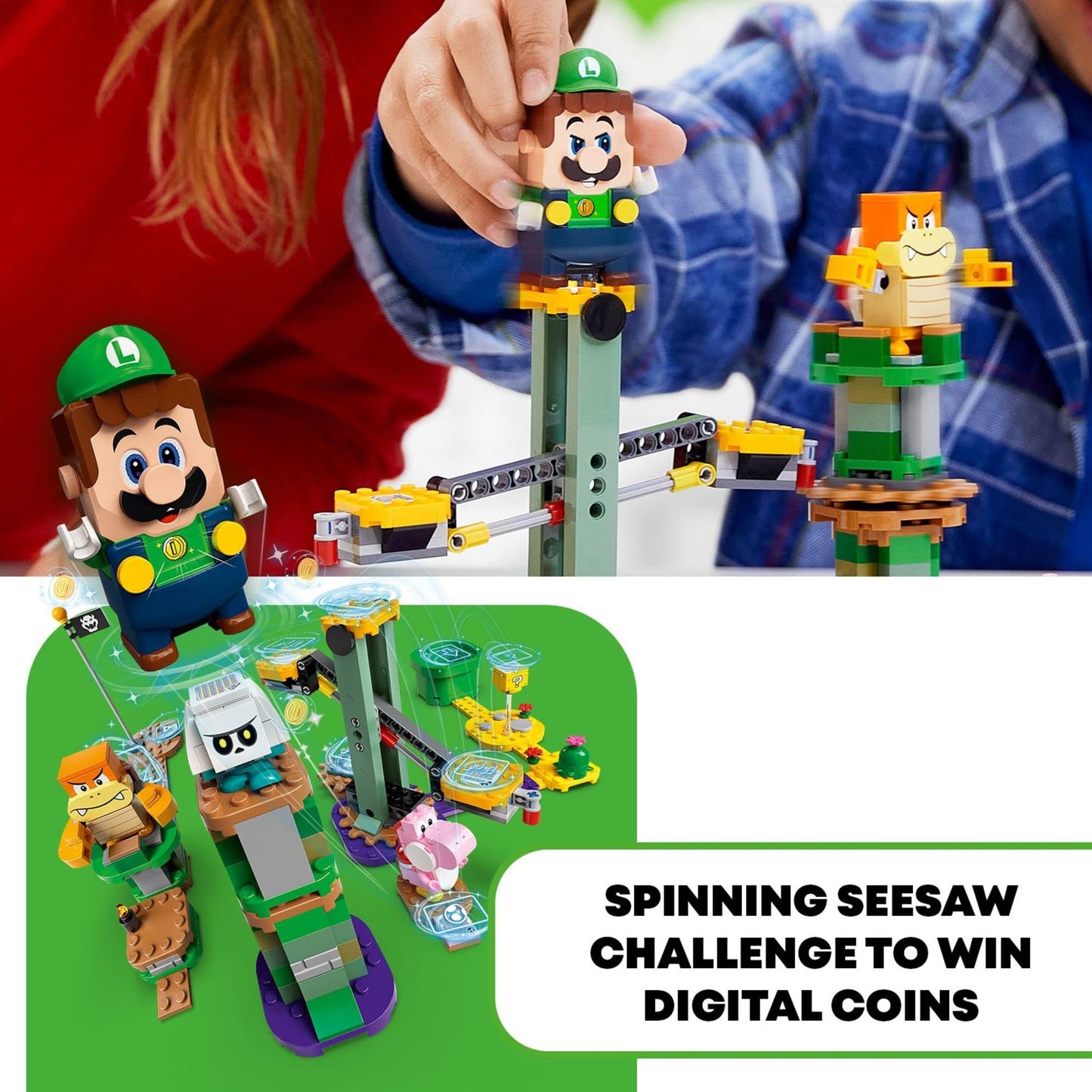 LEGO Super Mario Adventures with Luigi Starter Course Toy for Kids, Interactive Figure and Buildable Game with Pink Yoshi, Birthday Gift for Super