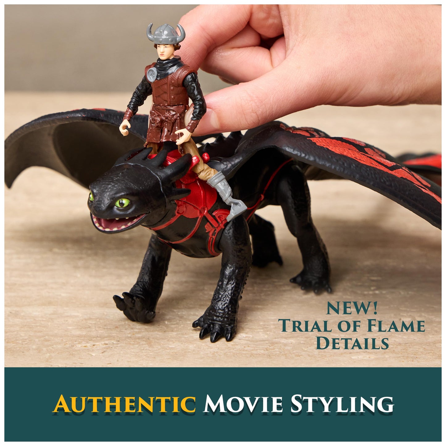 DreamWorks Dragons Toothless & Hiccup Action Figures Viking Rider Duo