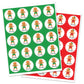 Christmas Gingerbread Gender Reveal Stickers - 40 Labels (20 of Each Design)