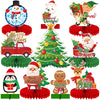 10 Pcs Christmas Honeycomb Centerpieces - Xmas Holiday Honeycomb Table Toppers for Dining Table, Classroom, Office, and Home Décor