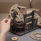 Hands Craft DIY 3D Wooden Puzzle - Marble Night City Marble Run Mechanical Assembly Model Kit Brain Teaser Educational STEM Toy Adults and Teens