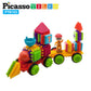 Picasso Toys PTB103 Alphabet & Numerical Train 103pc Hedgehog Block Shape Blocks Building Tiles Set Construction Learning Toy Stacking Educational
