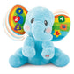 winfun Learn with Me Elephant - Light-Up Musical Plush Toy for Babies, Teaches ABCs, 123s, Shapes & Colors, Interactive Buttons, Moving Head