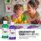 Washable Finger Paint for Kids (6 Colors, 4 fl oz Each) Made in USA - Non-Toxic, Easy Soap-and-Water Cleanup, Smooth Creamy Texture - Toddler