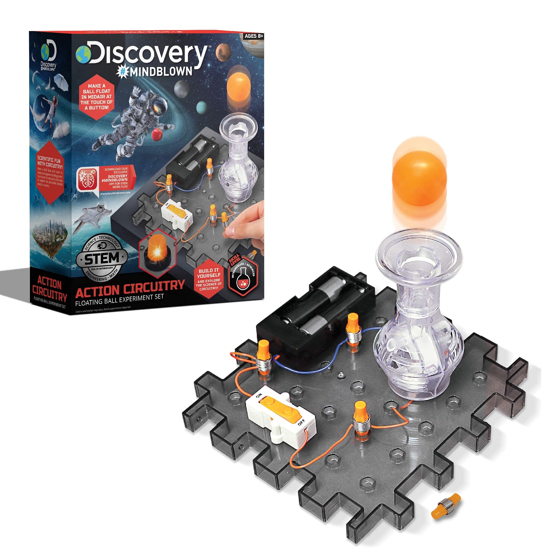 Discovery #MINDBLOWN Action Circuitry Electronic Experiment Mini STEM Set, Build-it-Yourself Engineering Toy Kit, Explore The Science of Motion