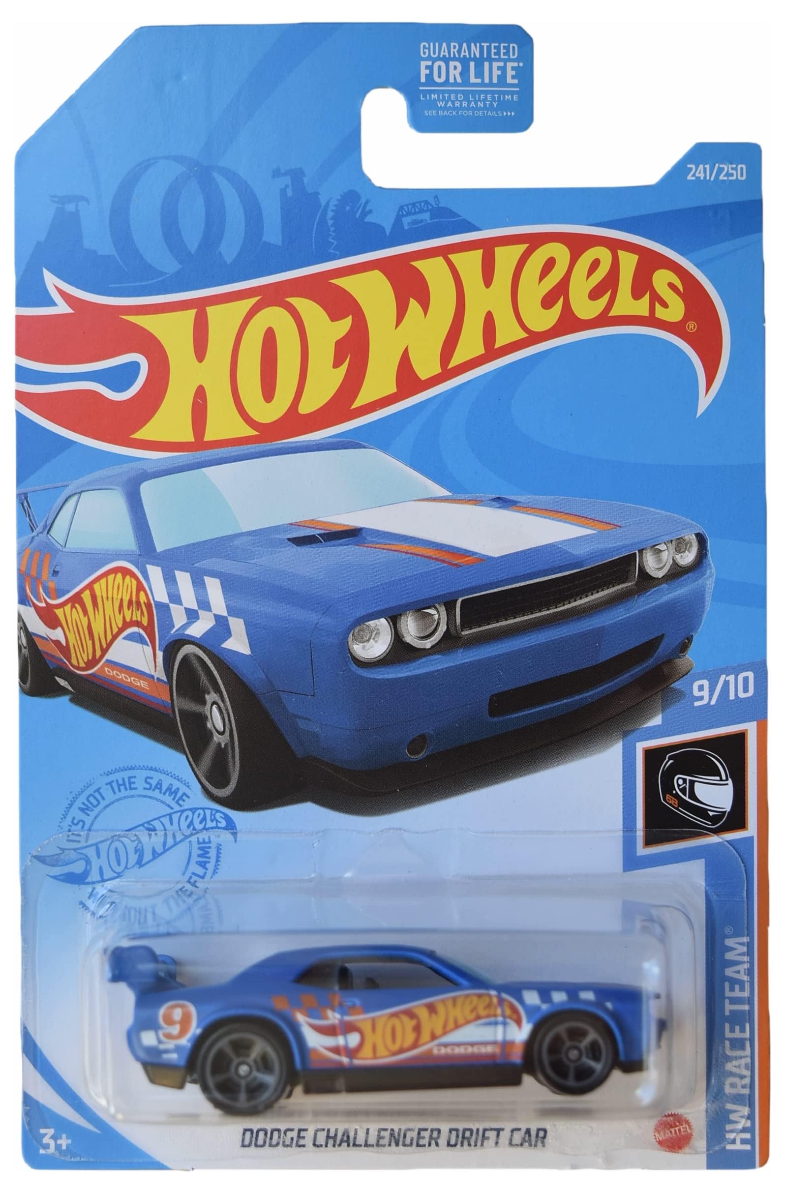 Hot Wheels Dodge Challenger Drift Car, HW Race Team 9/10 [Blue] 241/250
