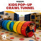 Kids Tunnel Tent for Toddlers & Children - Pop Up Play Tunnel with Crawl Tube & Breathable Mesh Windows for Baby or Pet - Indoor & Outdoor Collapsible