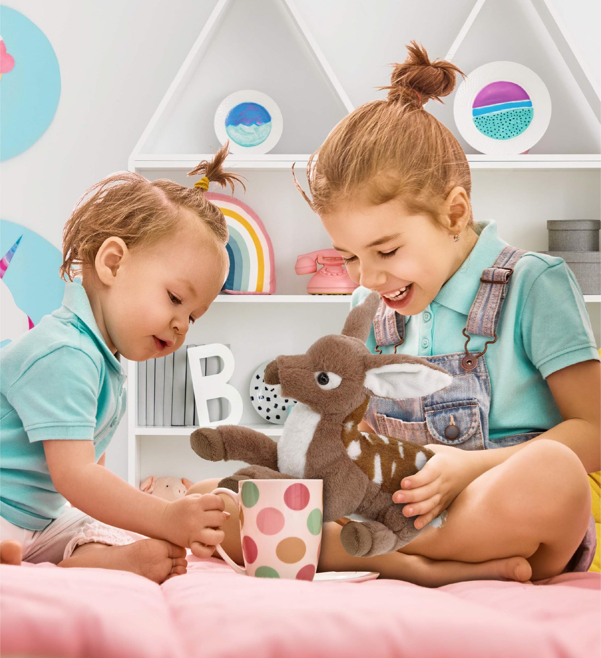 DolliBu Fawn Deer Super Soft Stuffed Animal, Cute Realistic Deer Stuffed Animals for Girls, Boys, Adults Animal Gifts, Kids Nursery Decor for Newborn