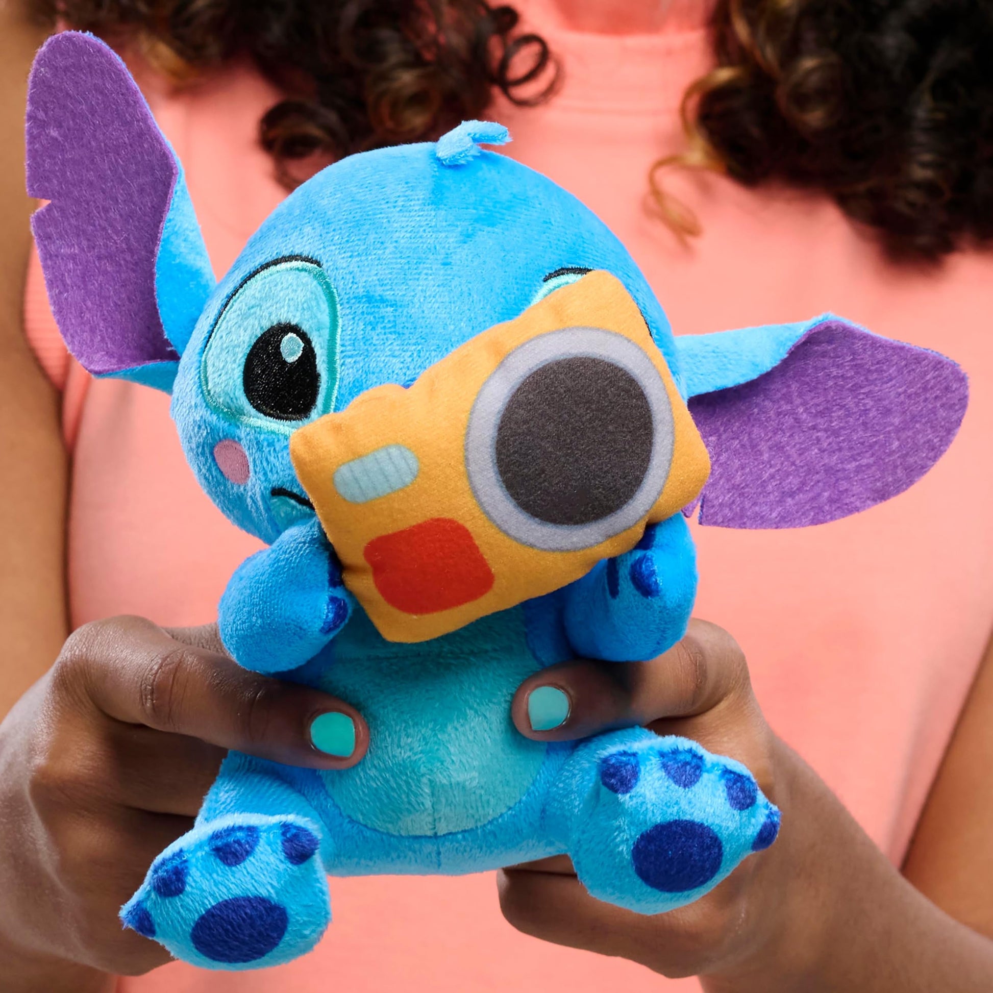 Disney Stitch that’s So Stitch Small 7-inch Plush with Camera Stuffed Animal, Soft Material, Kids Toys for Ages 2 Up by Just Play