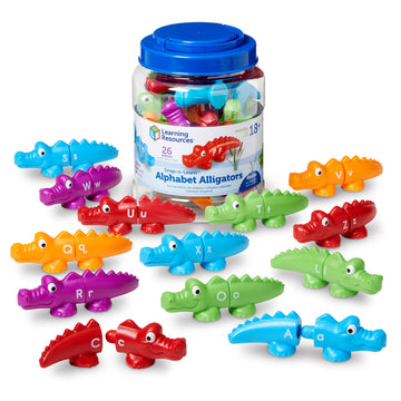 Learning Resources Snap-n-Learn Alphabet Alligators - Toddler Toys, Preschool ABC Activities, Fine Motor Skills, Alphabet Manipulatives, Phonetics and