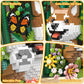 Vziimo Animal Flowers 3D Wall Art Building Set, Botanical Dog Micro Building Blocks Wall & Tabletop Display Decor Model Kit, Shiba Inu Toys Gifts