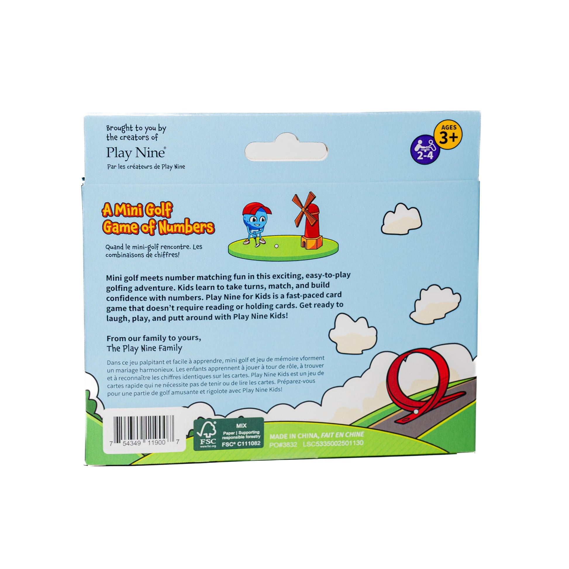 Play Nine Kids: Mini Golf Card Game - Learn and Match Numbers, Fun Math & Strategy Skills for Kids - Family Board Game - Easy to Learn, Educational