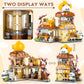 Finger Rock Street View Mini City Taiyaki Shop Building Set, Cute Panda Animals Building Toys Creative Architecture Set, Ideas Gifts for Adults Teens