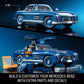 Mattel Brick Shop Hot Wheels Premium Series Building Set, Mercedes-Benz 300 SL with 1600 Pieces, Realistic Details and Metal Parts, Adult Collectors