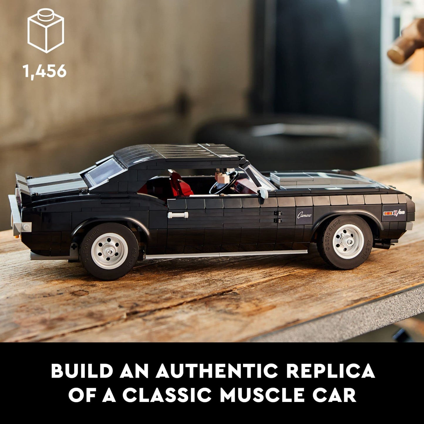 LEGO Icons Chevrolet Camaro Z28 10304, Customizable Classic Car Replica Model Building Kit, 1969 Vintage American Muscle Car, Great Gift Idea for