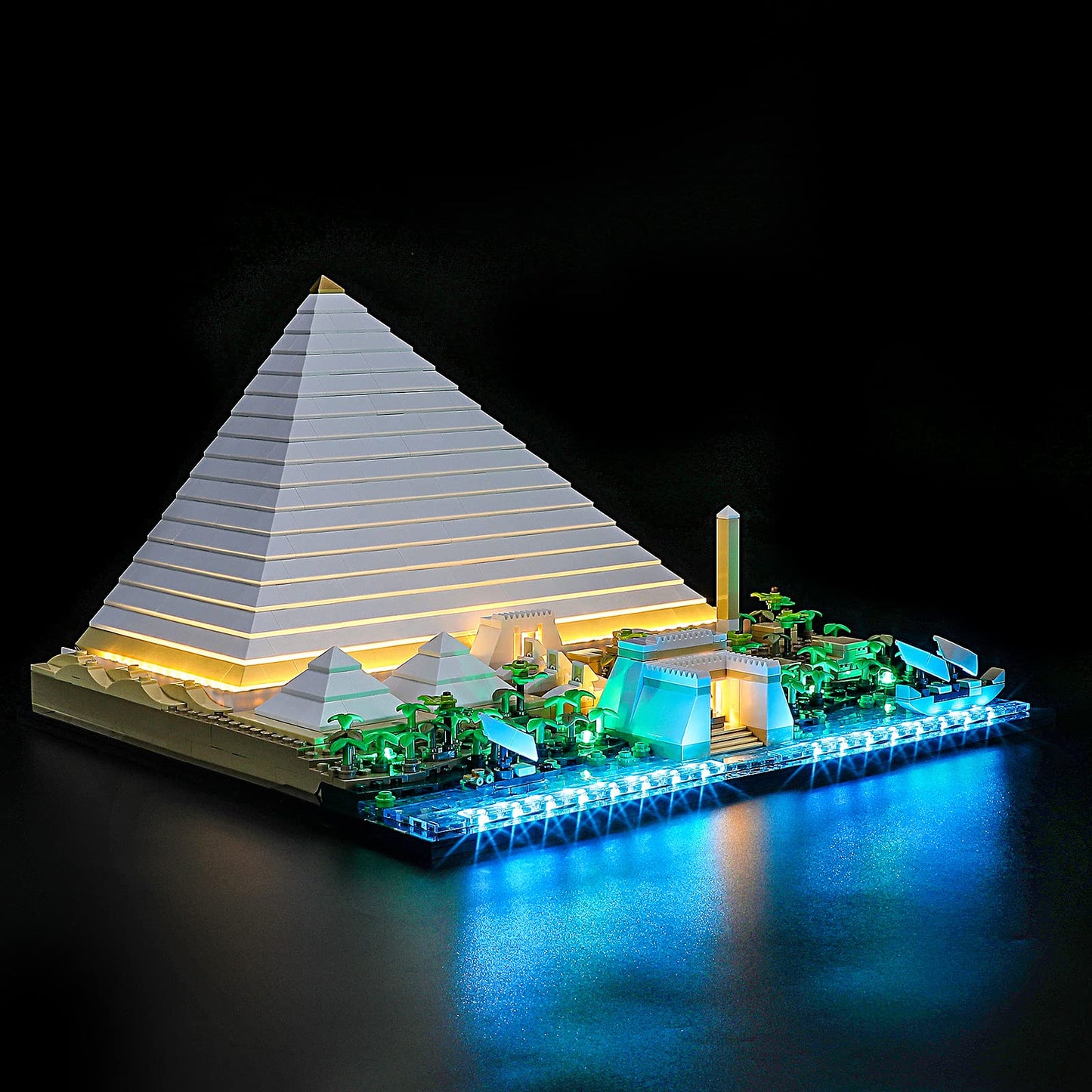YEABRICKS LED Light Kit for Lego - Architecture Great Pyramid of Giza Building Blocks Model, LED Light Set Compatible with 21058(Lego Set NOT