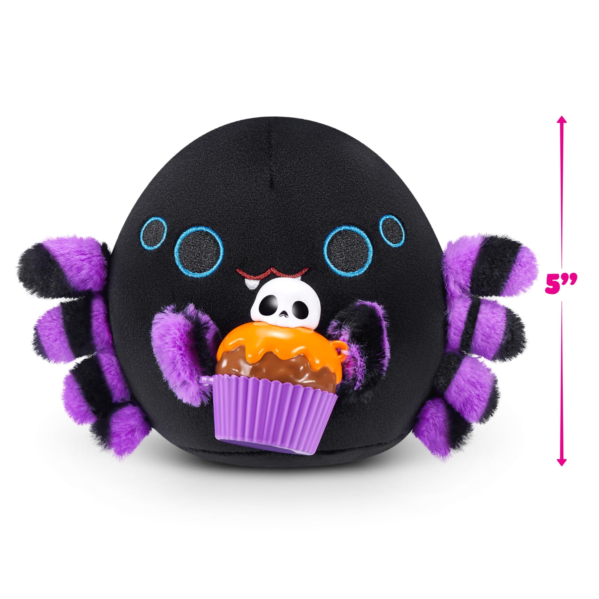Snackles Halloween Series 1 8-inch Plush (Shadow) by ZURU, Plush with Snack Accessory