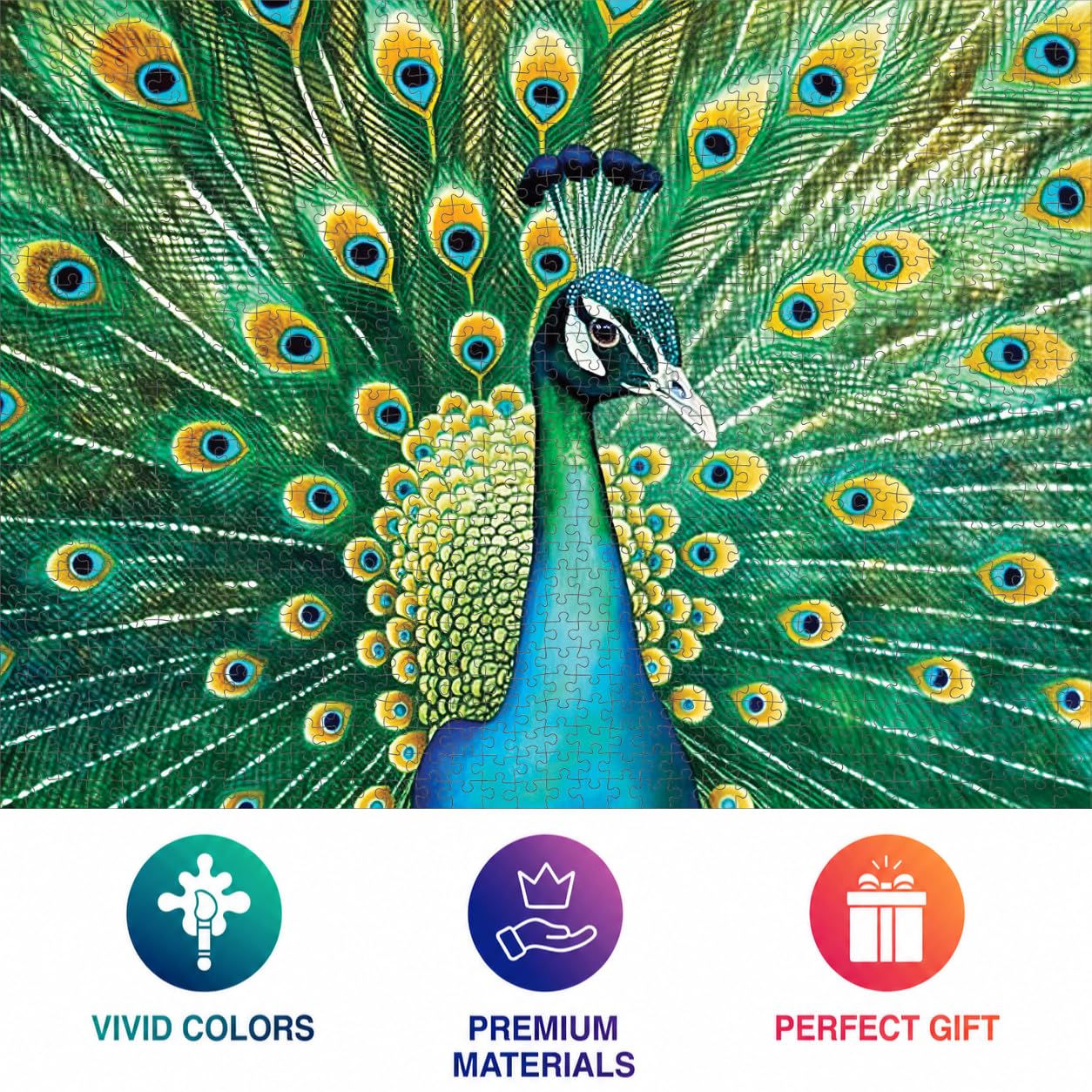 Cross & Glory | 1000 Piece Jigsaw Puzzles for Adults | Emerald Peacock