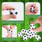 Fulanfudi 24 PCS Soccer Cupcake Toppers Foam Mini Soccer Stress Ball Soccer Ball Cupcake Picks Football Theme Cake Topper for Kids Stress Relief