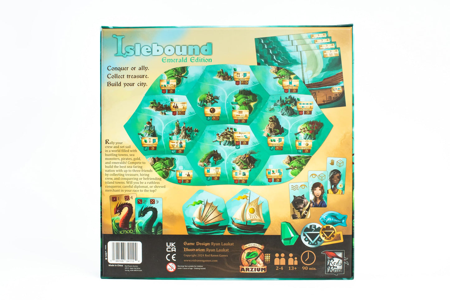 Islebound Emerald Edition | Red Raven Games | Exploration Board Game | 2-4 Players | Ages 12+