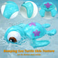 DUCKBOXX XX Wind-up Swimming Sea Turtles Bath Toy, No Battery Mold-Free Anti-Rust Interactive Montessori Toy for Kids 18M+ (Blue)