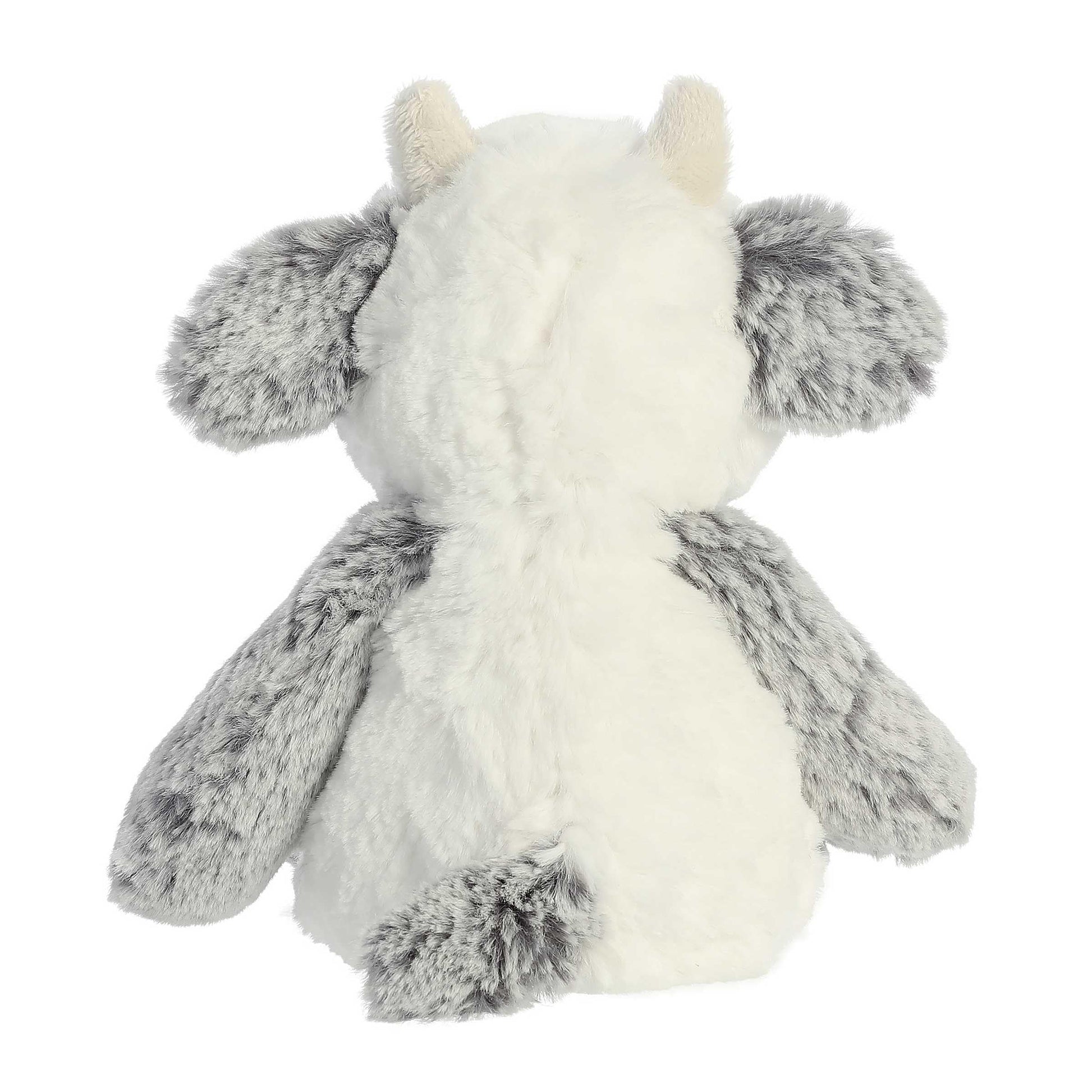 Aurora® Snuggly Sweet & Softer™ Cow Stuffed Animal - Comforting Companion - Imaginative Play - White 6.5 Inches