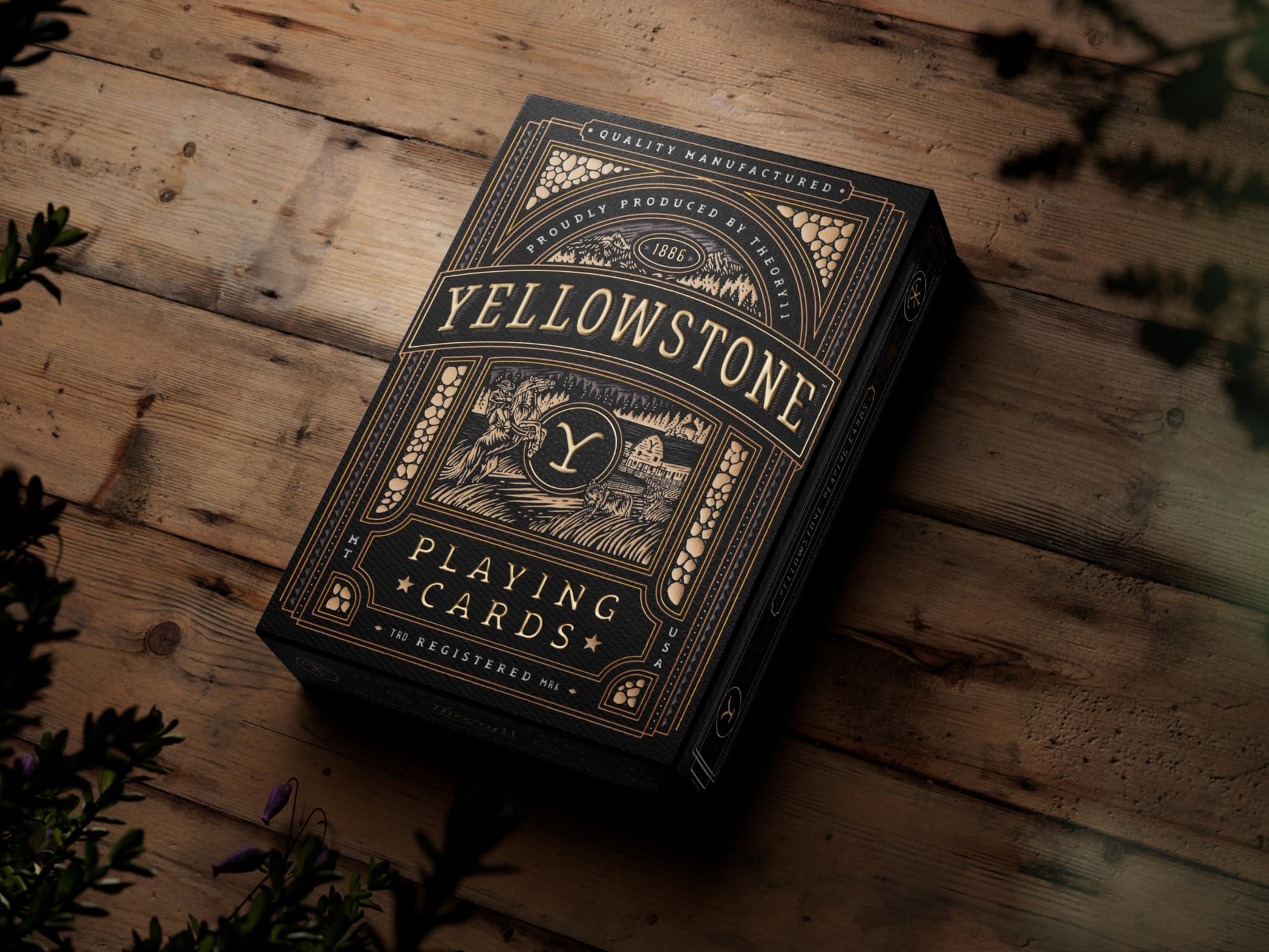 theory11 Yellowstone Premium Playing Cards, Poker Size Standard Index, Luxury Playing Cards