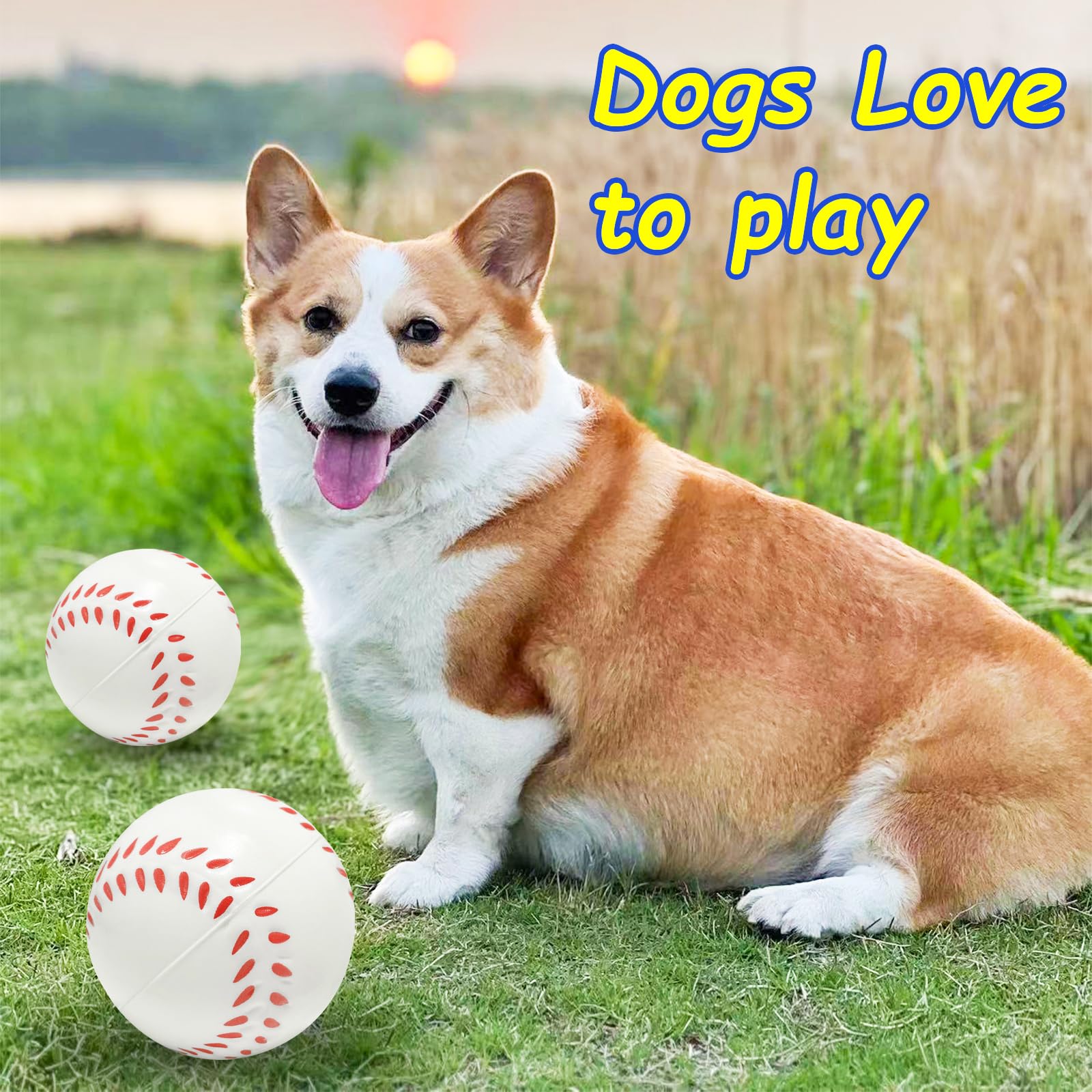 Whkvnng 30PCS Large 2.5Inch Baseball Stress Ball,Stress Relief Balls,Squeeze Sports Ball,Squeeze Foam Balls for Themed Baseball Stress Anxiety Relief
