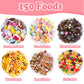 250Pcs Mini Food Miniatures Food Drinks Bottles Toys Doll House Accessories 1:12 Playset Kitchen Game Pretend Play Party Mini Things Stuff Tiny Baking