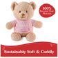 GUND “It's a Girl” Sustainable Message Bear with Pink T-Shirt, Teddy Bear Made from 100% Recycled Materials for Ages 1 and Up, Tan, 12”