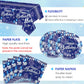 41 PCS Blue Birthday Decorations Blue and Silver Theme Tableware Sets Included Navy Blue Party Plates and Napkins Tablecloth for Men Women Birthdays