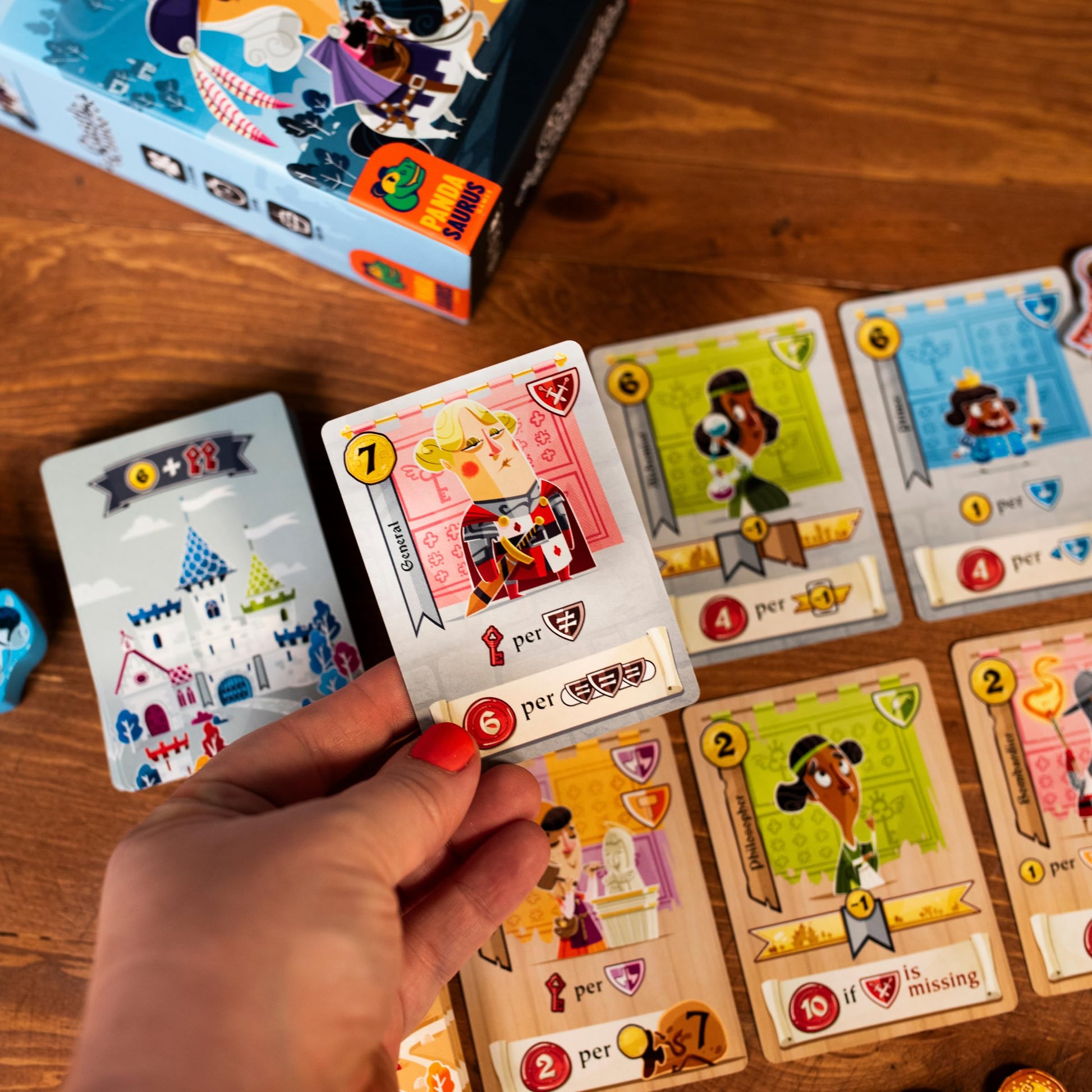 Pandasaurus Games Castle Combo Card Game - Maximize Combos in This Card Placement Strategy Game, Quick Competitive Family Fun for Kids & Adults, Ages