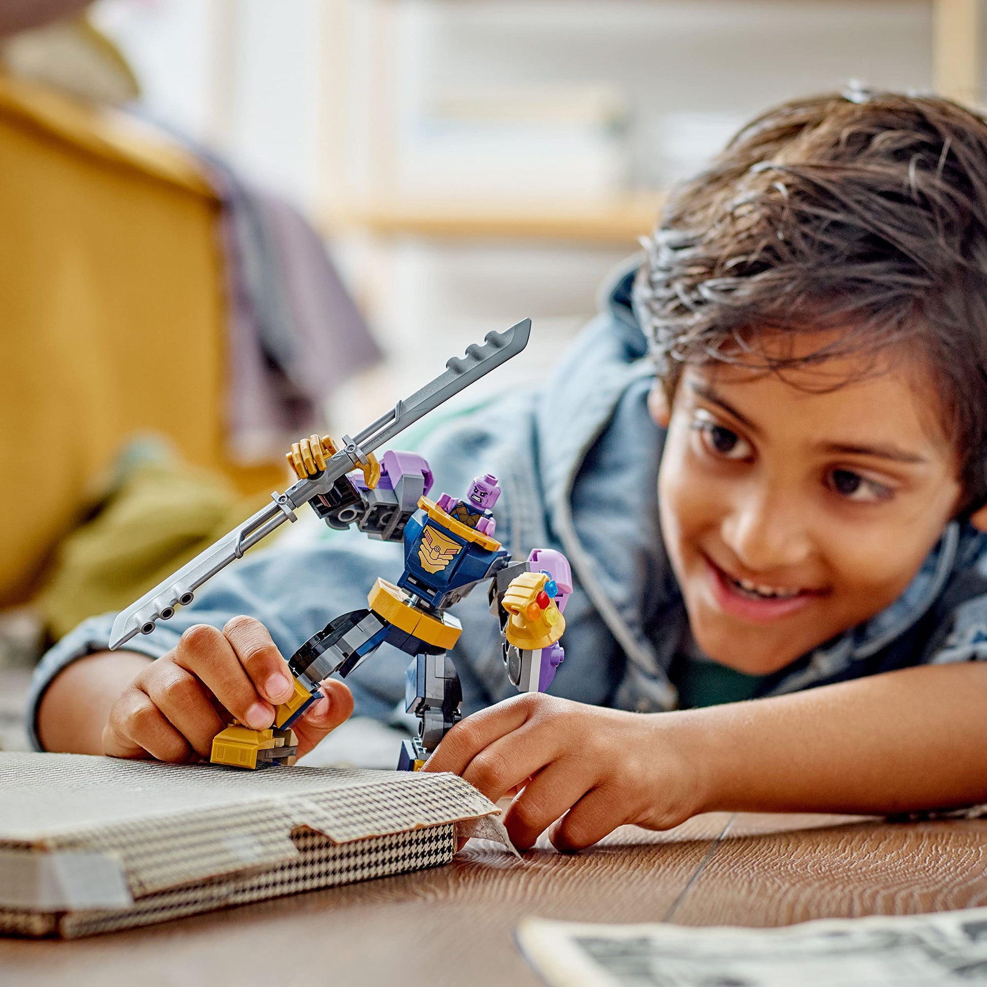 LEGO Marvel Thanos Mech Armor 76242, Avengers Action Figure Set, Building Toy with Infinity Gauntlet & Stones, Collectable Super Hero Gift for Boys