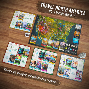 Photo Tour: North America - Family Board Game for Kids and Adults | Travel Strategy Game | Ages 8+ | Easy to Learn | 1-5 Players | Fun for Game Night