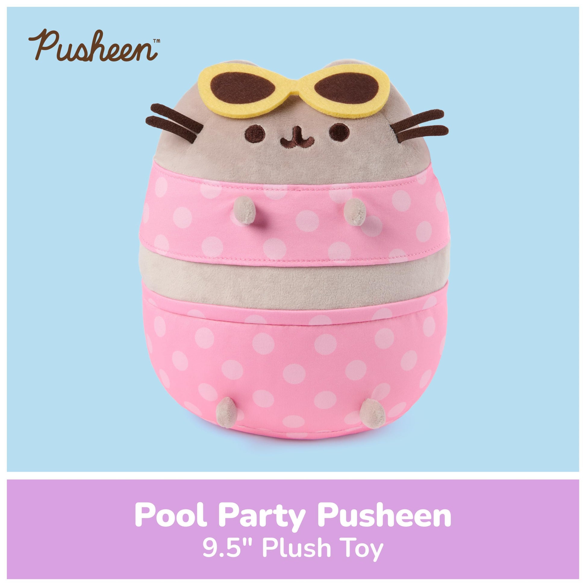 GUND Pusheen Pool Party 9.5-Inch Plush Toy for Ages 8+