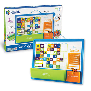 Learning Resources Good Job Reward Chart - 91 Piece Set, Custom Magnetic Chore and Responsibility for Kids, Goal Setting for Toddlers