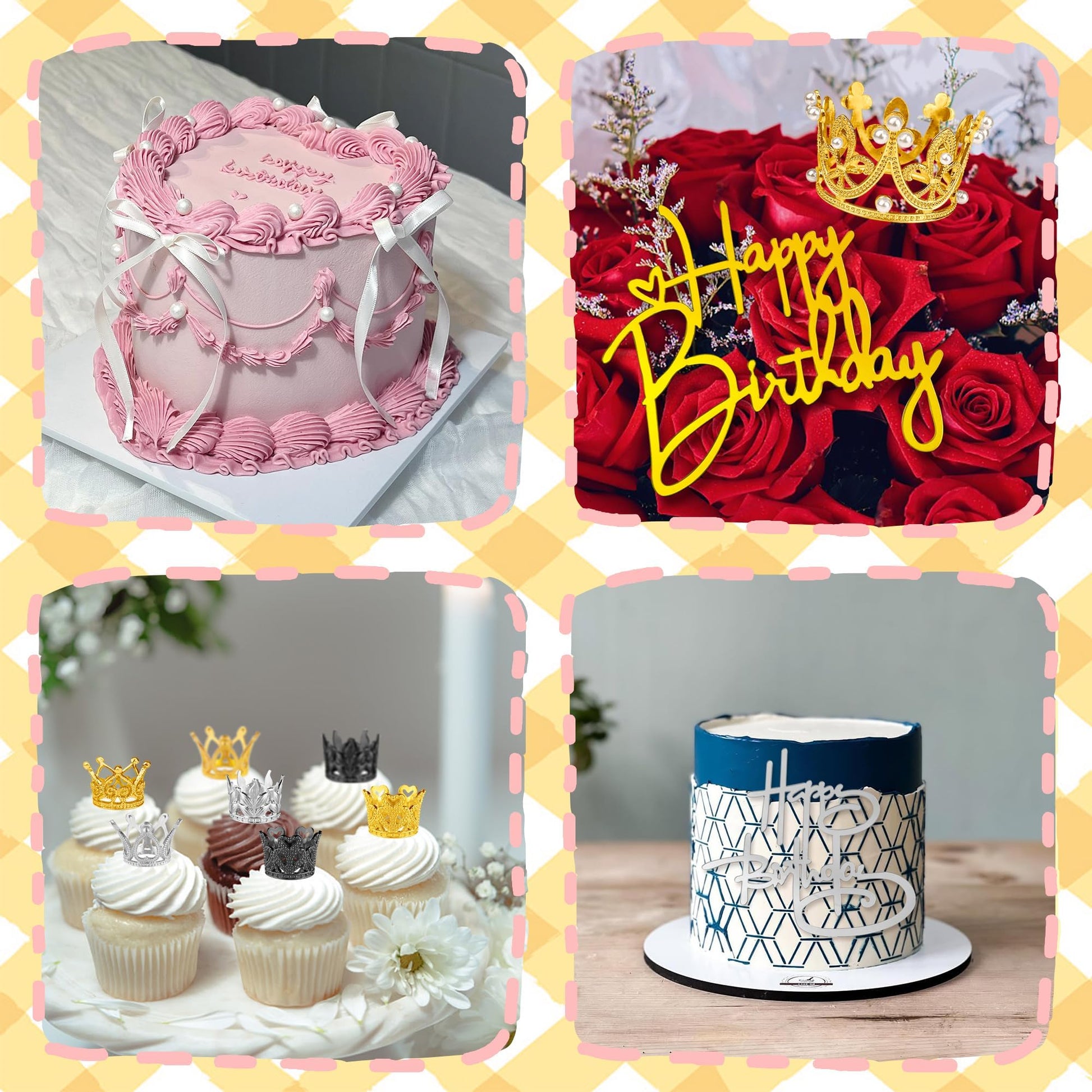 30 PCS Crown Cake Topper Cake Decorations for Women Princess Cake Decoration Tiara Cake Topper Birthday Princess Cake Topper Mini Crown Cake Topper
