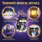 LANGLICHUN Magic Wizard Cat Building Block Set Pieces Unique Animal Cat Model Adults for Teena Creative Collectible Gift Home Office Decor Halloween