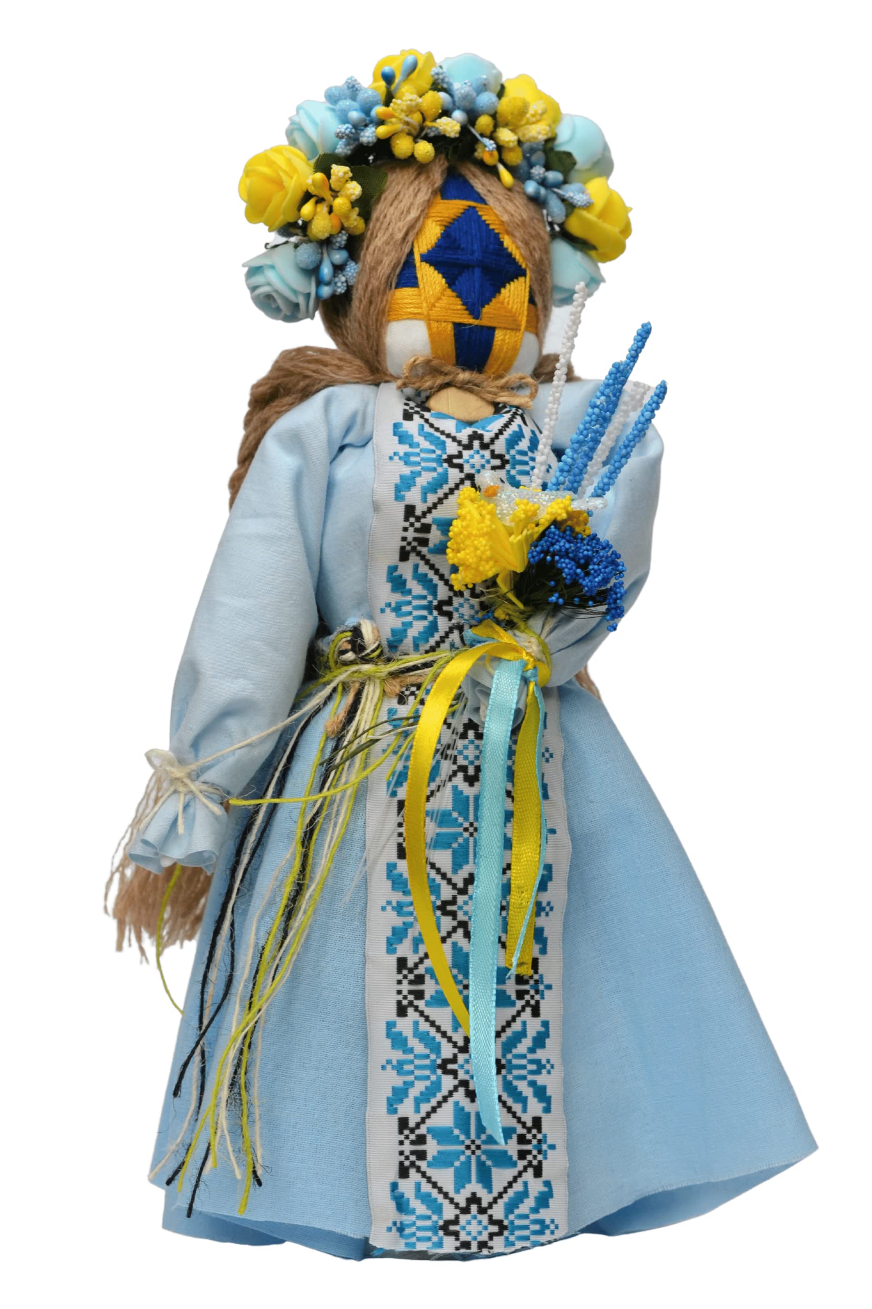 BraveUA 12'' Exclusive Collectible Ukrainian Motanka Doll from Eastern Ukraine Holding Dove of Peace || Slavic Design Traditional Ukrainian Doll ||