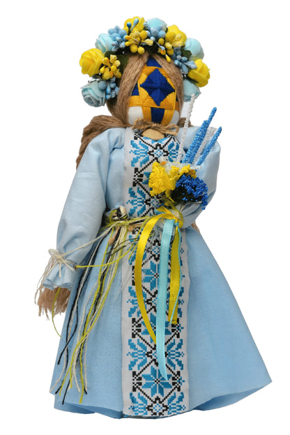 BraveUA 12'' Exclusive Collectible Ukrainian Motanka Doll from Eastern Ukraine Holding Dove of Peace || Slavic Design Traditional Ukrainian Doll ||