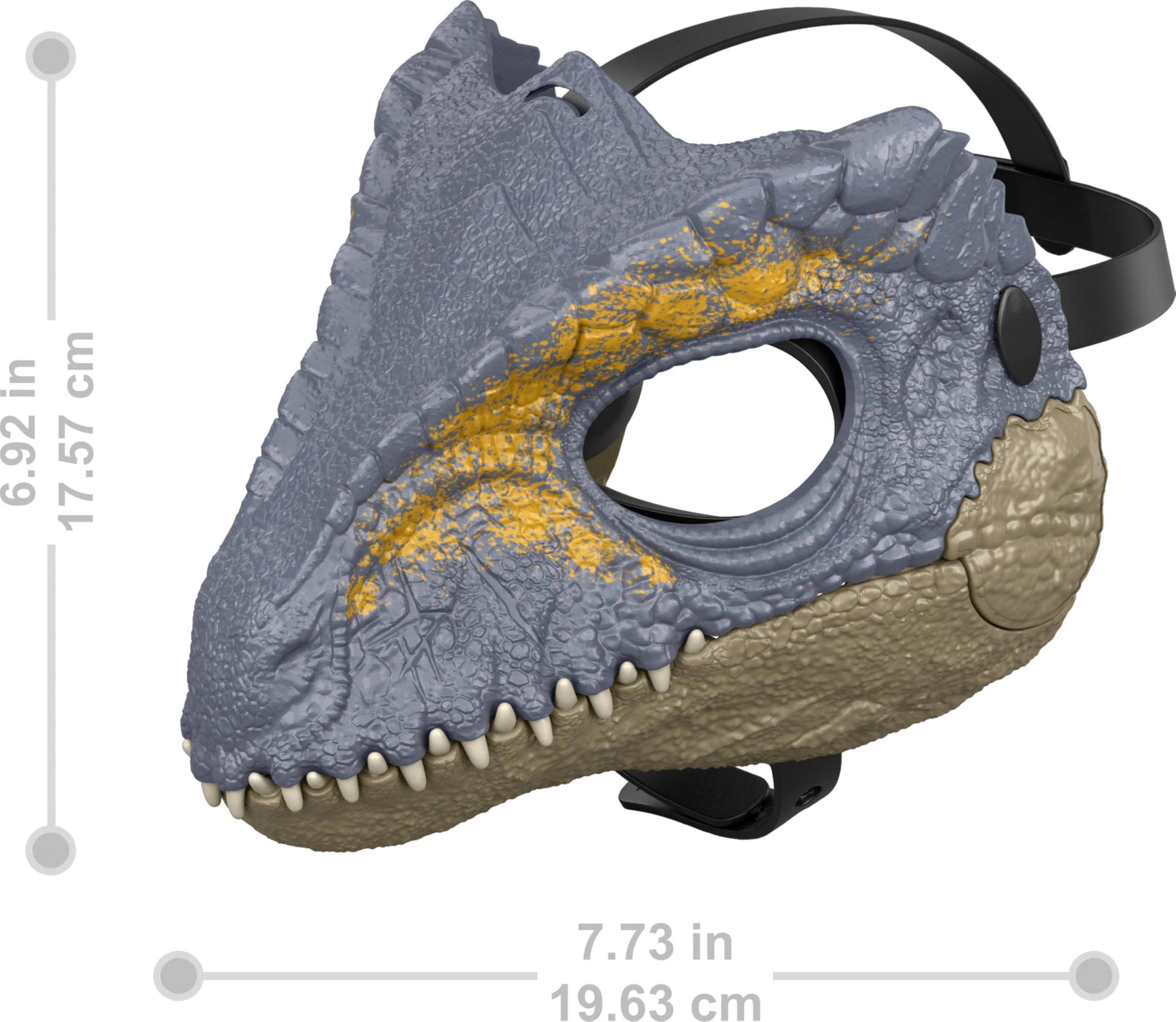 Mattel Jurassic World Rebirth Giganotosaurus Movie-inspired Dinosaur Mask, Openable Jaw for Chomp Action, Realistic Plastic Role Play Headgear