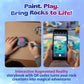 Pinwheel Crafts Glow in the Dark Rock Painting Kit with Interactive AR Storybook - 128pc Arts & Crafts Set for Kids - Augmented Reality Educational