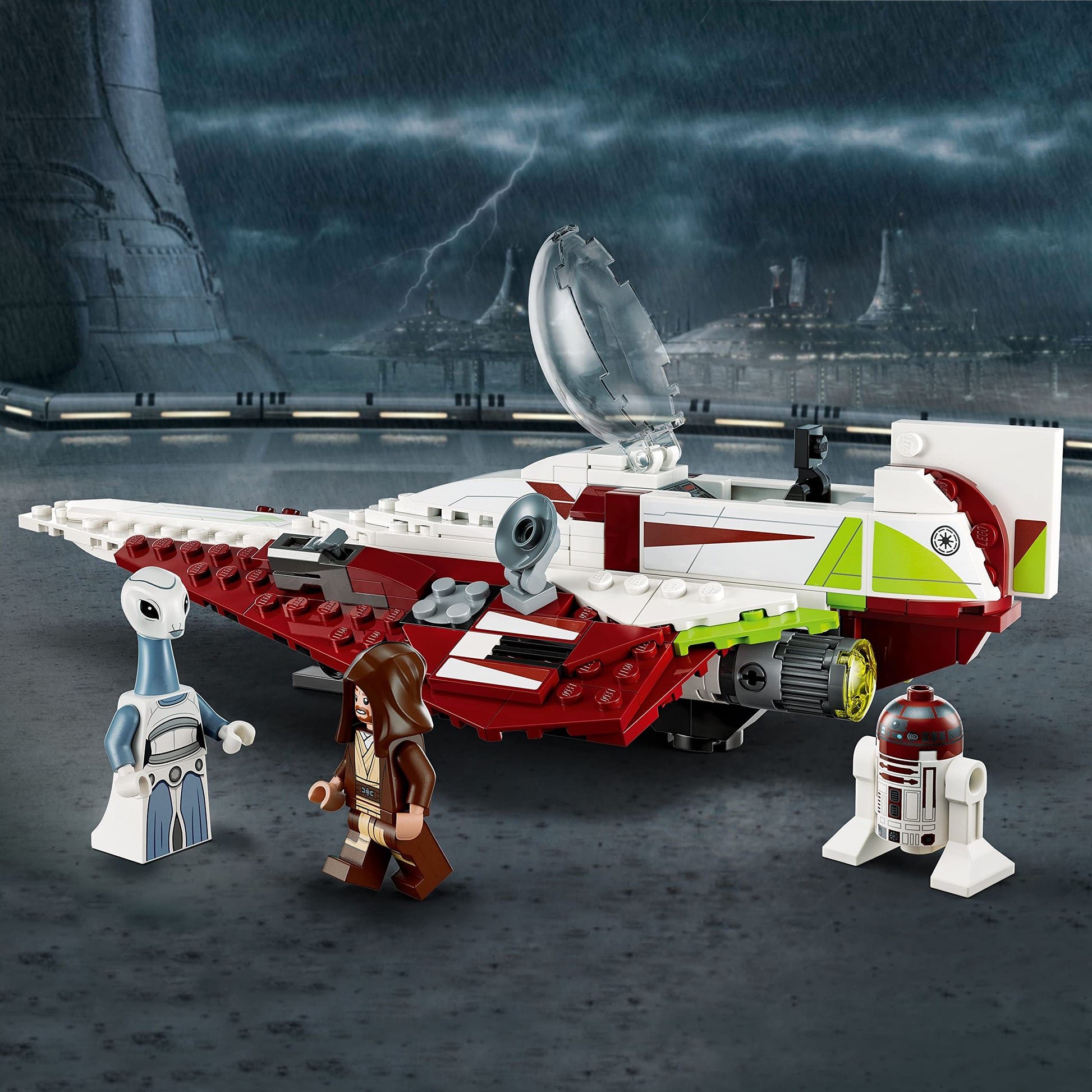 LEGO Star Wars OBI-Wan Kenobi's Jedi Starfighter 75333 Building Toy Set - Features Minifigures, Lightsaber, Clone Starship from Attack of the Clones,
