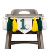 SHERKARMIU Golf-Themed 1st Birthday Fabric Banner