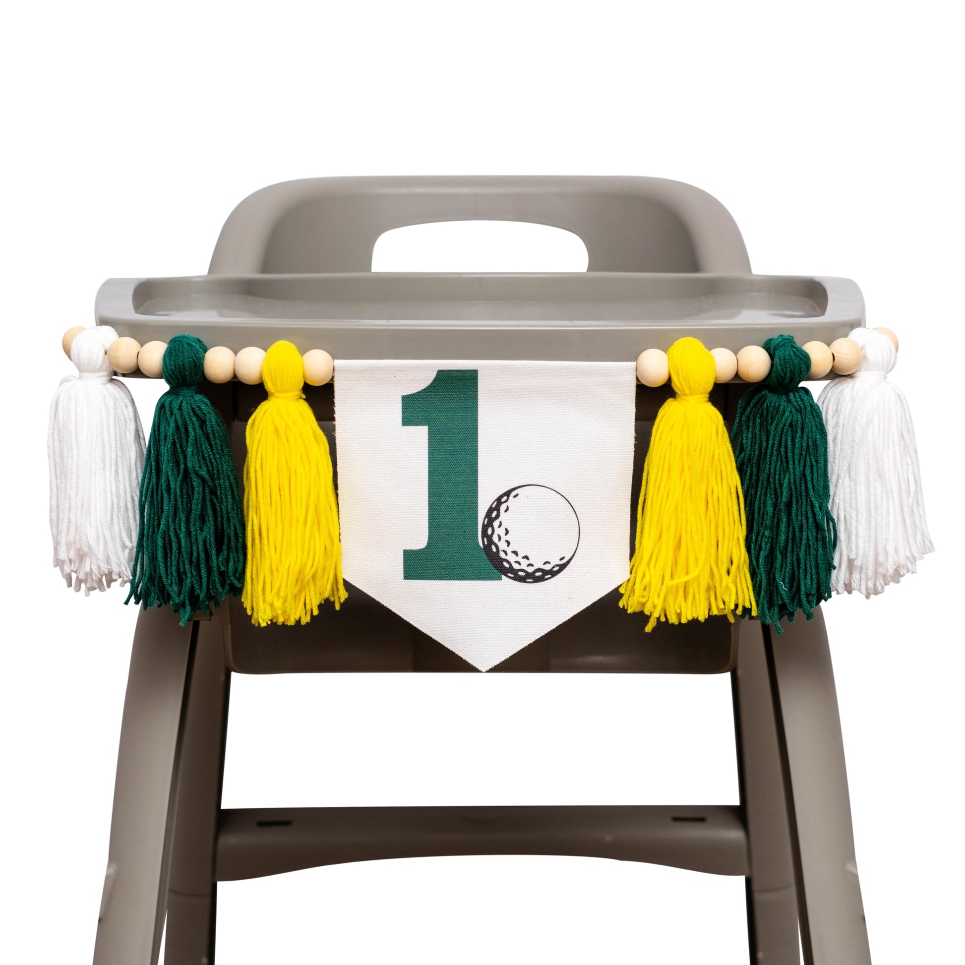 SHERKARMIU Golf-Themed 1st Birthday Fabric Banner