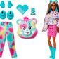 Barbie Cutie Reveal Care Bears Doll & Accessories, Series 2 Good Vibes Bear with 10 Surprises Including Color Change & Mini Bear