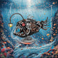 HJPLPXH Mechanical Lantern Fish Building Set,Sea Animal Building Block Toy,Home Decor Gift for for Adults and Kids 1038PCS