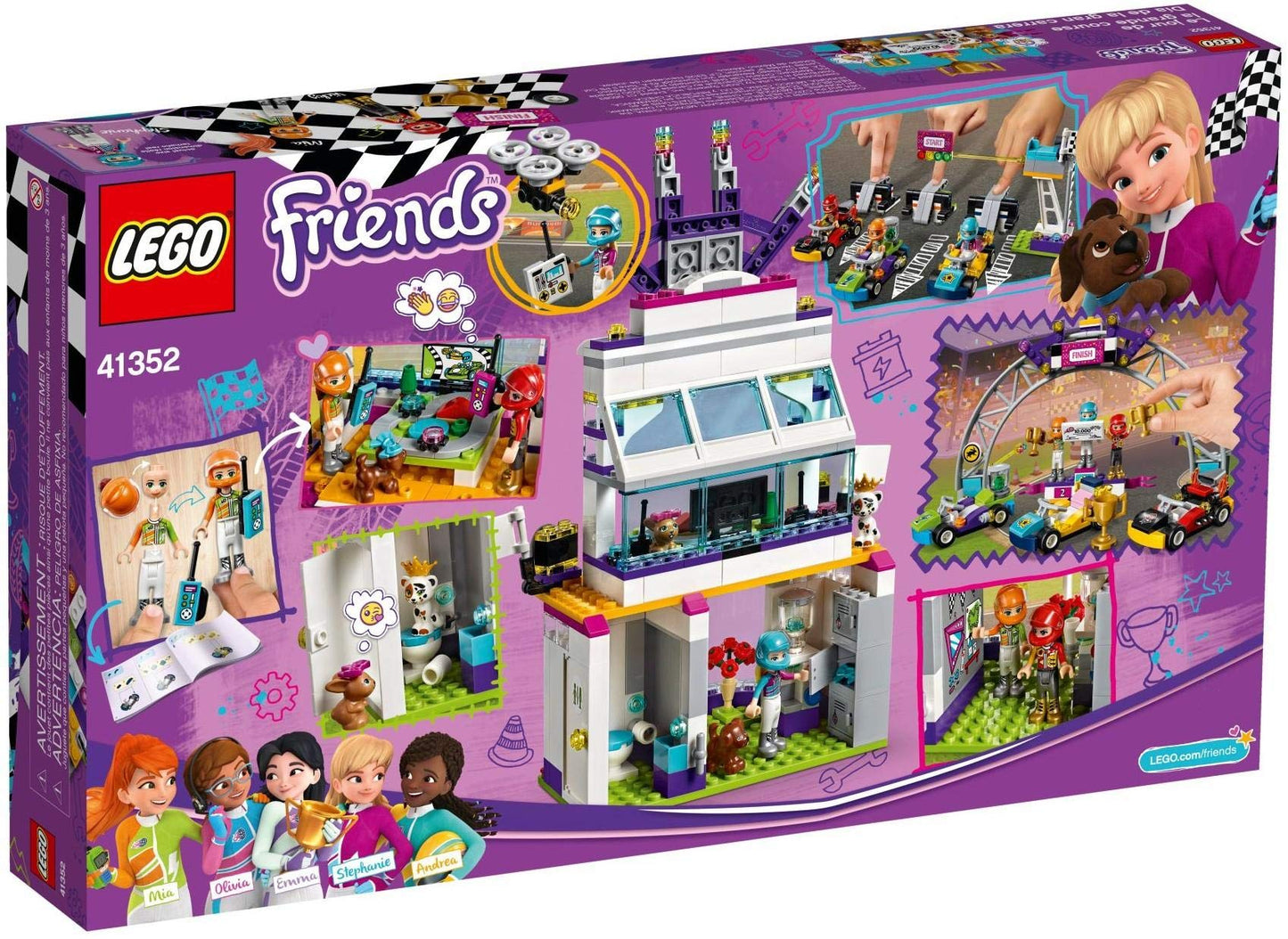 LEGO Friends The Big Race Day 41352 Building Kit, Mini Go Karts and Toy Cars for Girls, Best Gift for Kids (648 Piece)