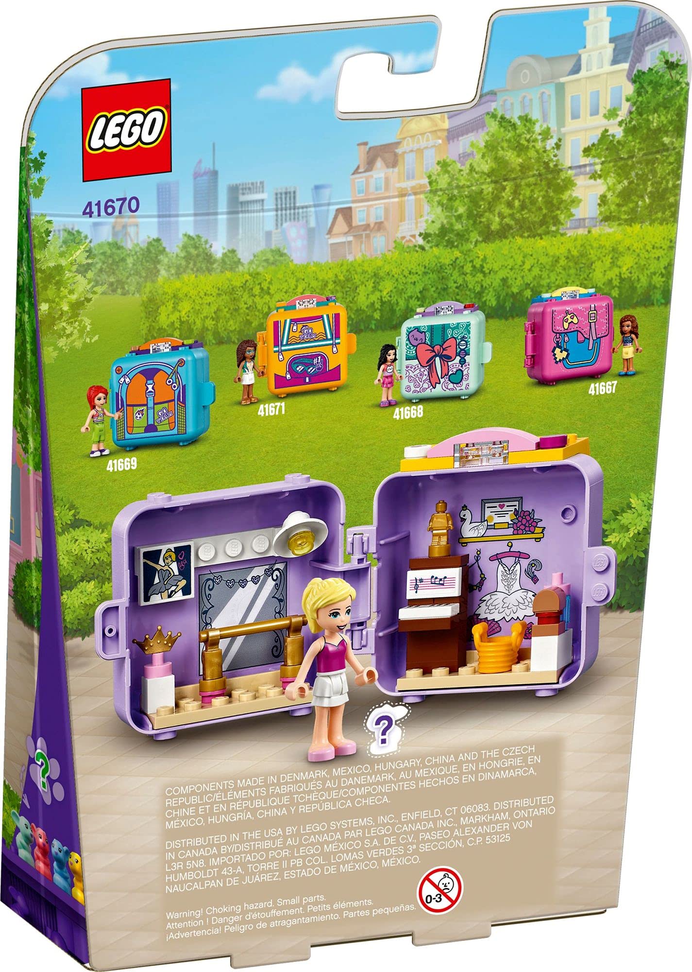 LEGO Friends Stephanie's Ballet Cube 41670 Building Kit; Portable Playset is Great Gift for Kids 6 Years Old and Up; Includes a Mini-Doll Toy and a
